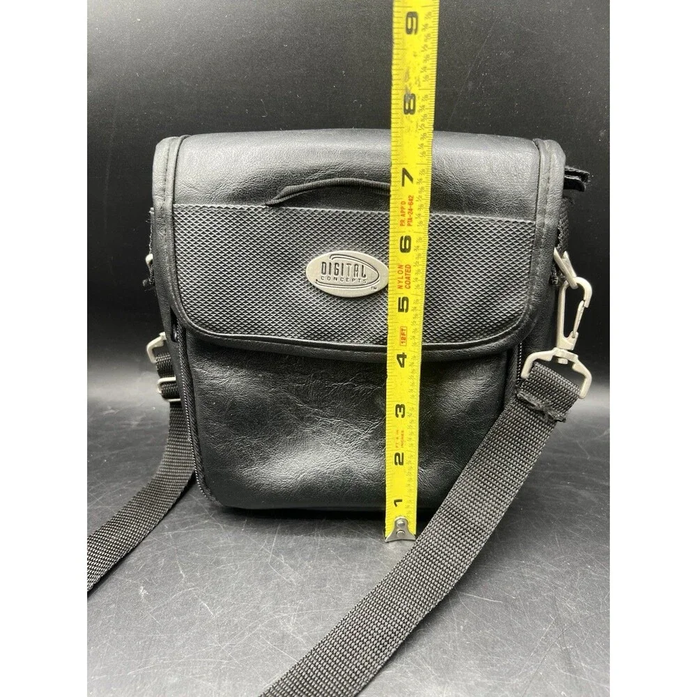 Digital Concepts Camera Carrying Case Crossbody Faux Leather Front Zip